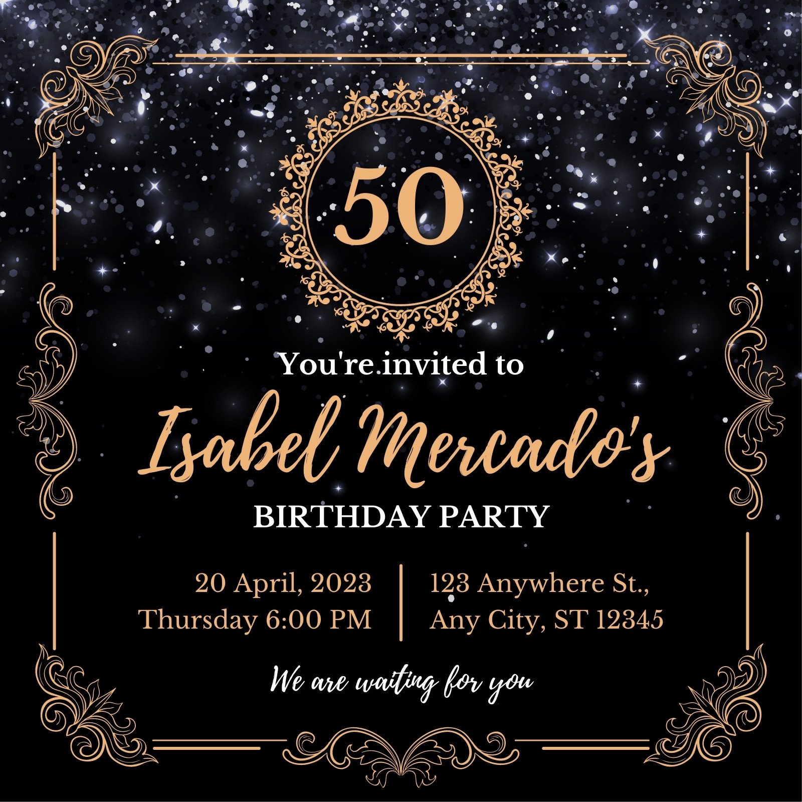 50th birthday invitation