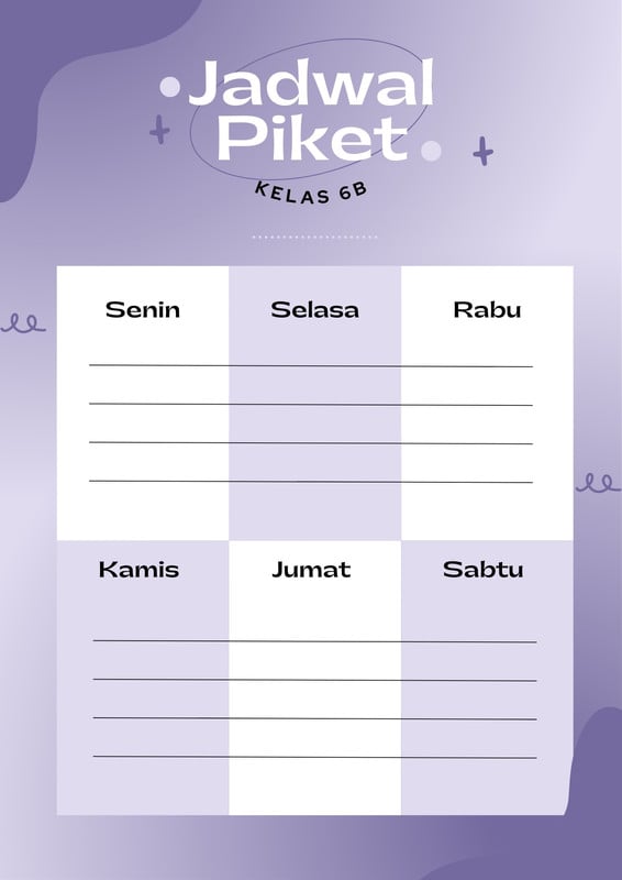 Halaman 9 Gratis Desain Contoh Jadwal Pelajaran Canva 4365