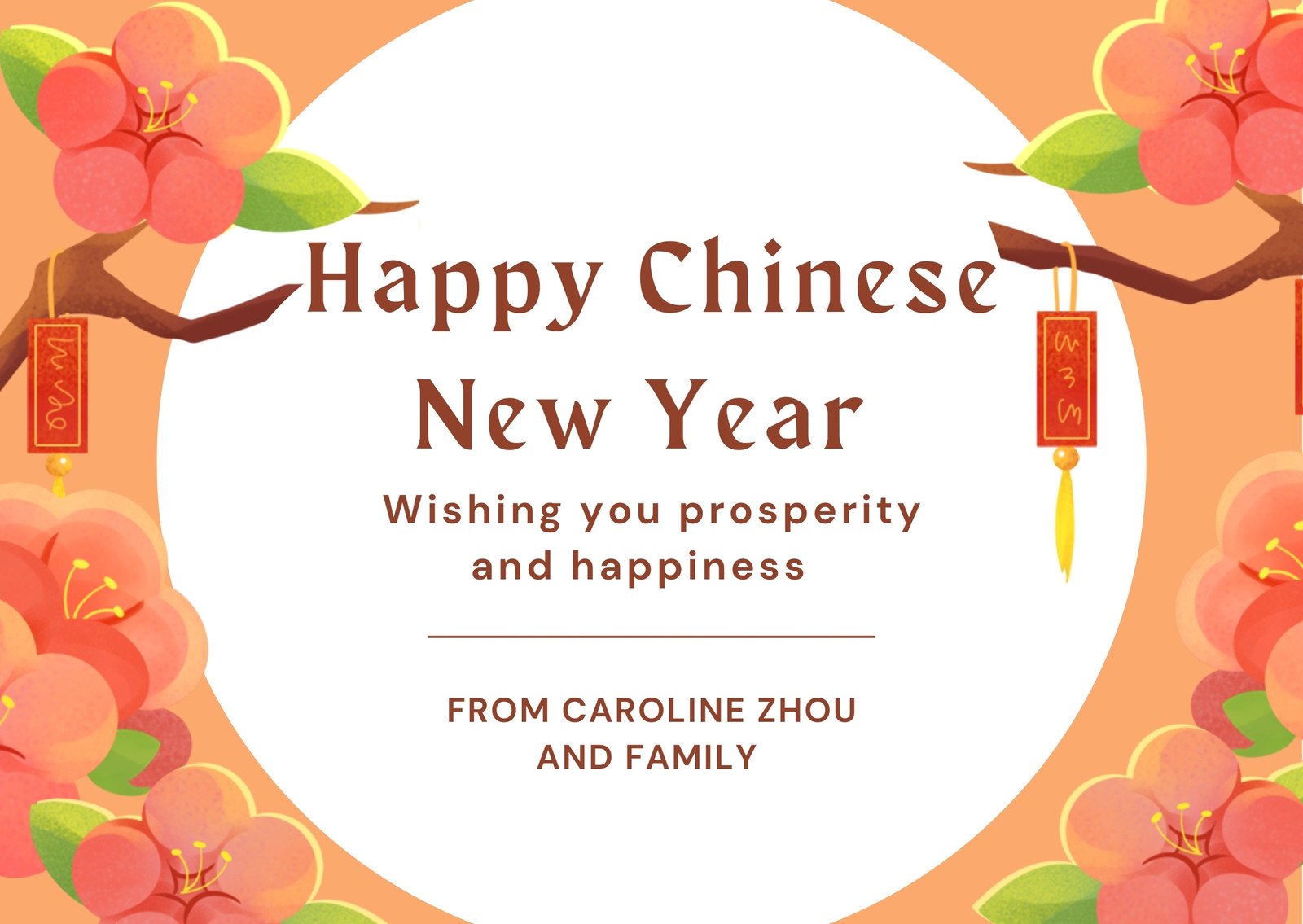 2023 Chinese new year wishes instagram post Template