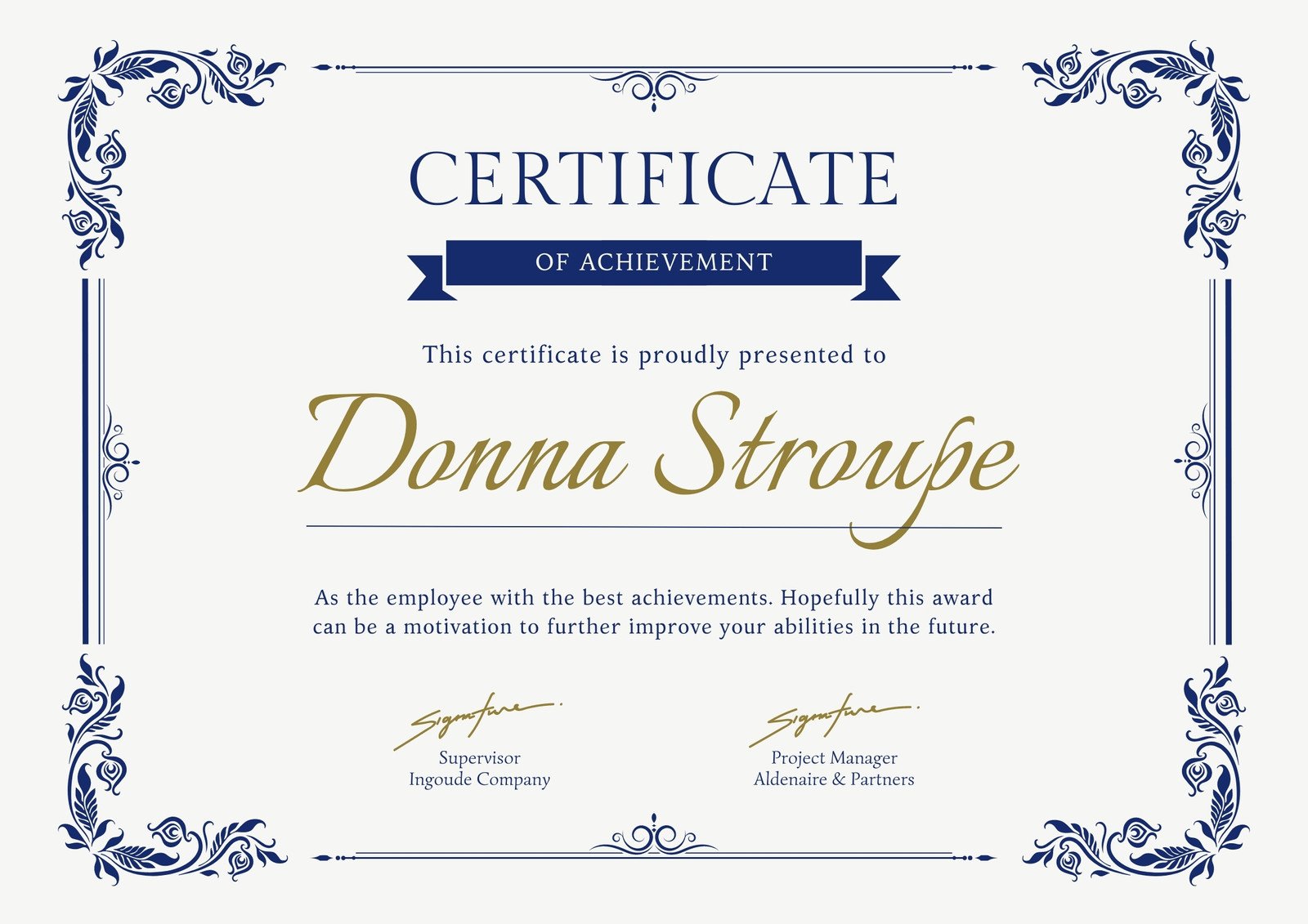 training certificate word template