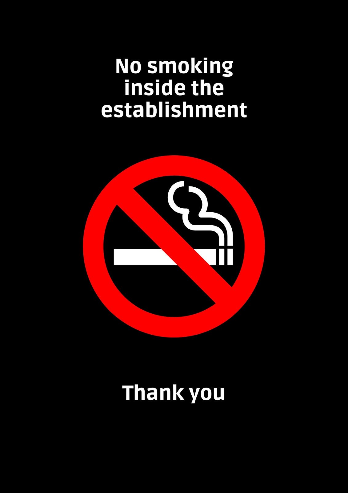 no smoking templates
