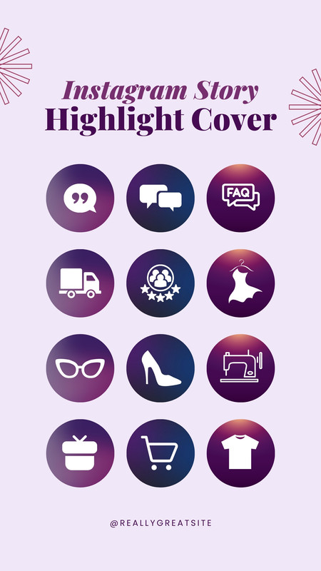 Free purple Instagram highlight cover templates | Canva