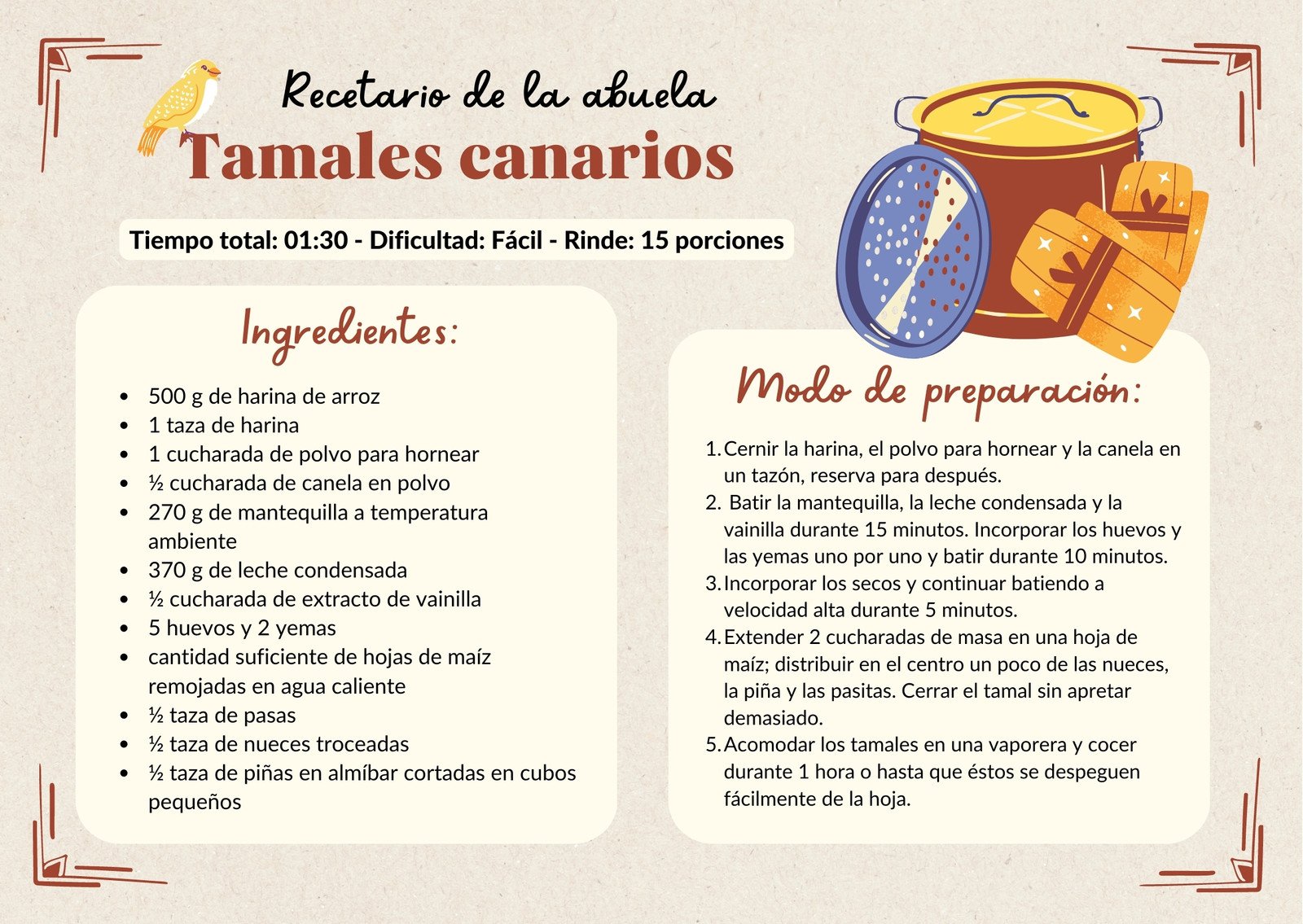 Plantillas para recetas de cocina gratis | Canva