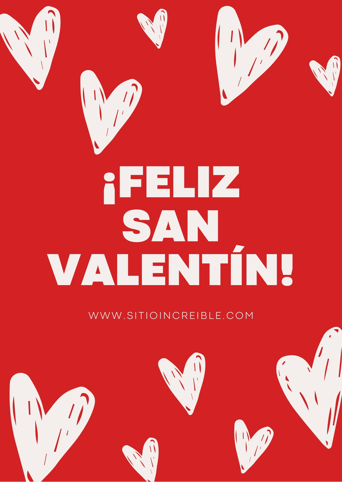 Tarjeta Vertical San Valentín Dedicatoria Minimalista Rojo