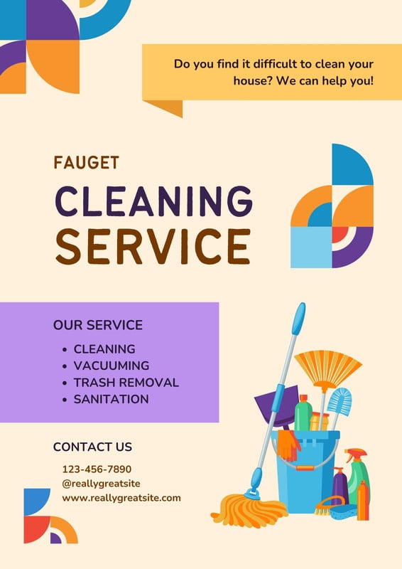 Free Printable Customizable Cleaning Flyer Templates Canva