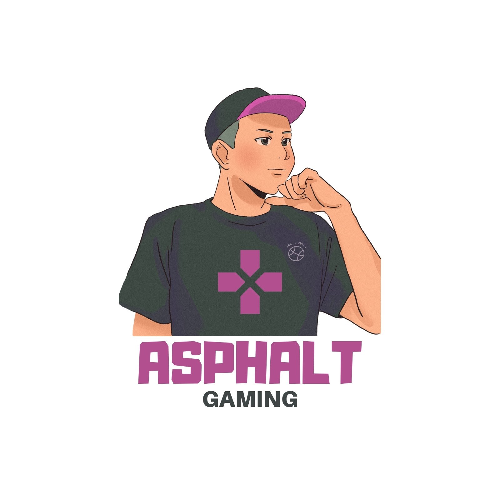 White and Purple Gaming Avatar Logo