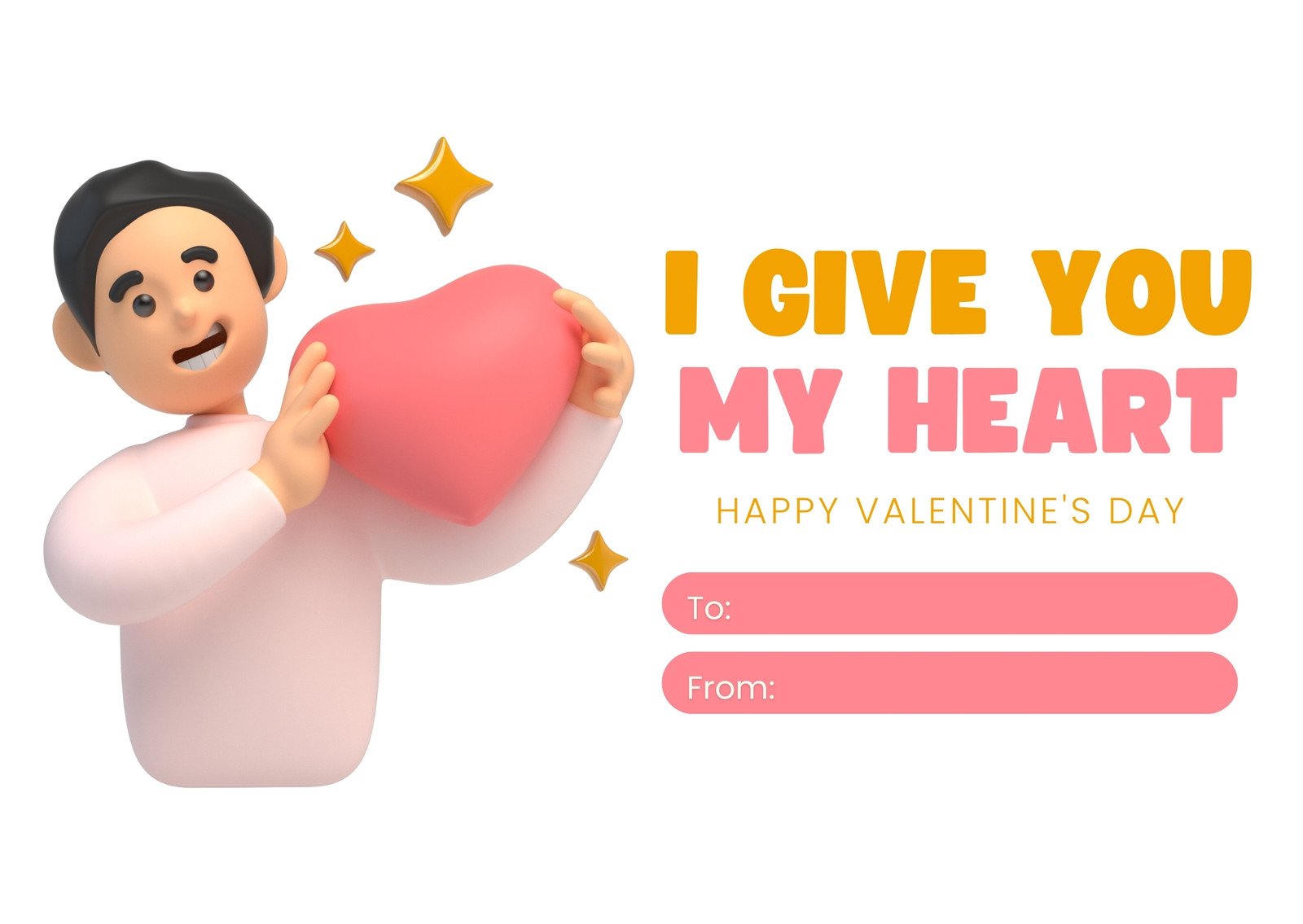 Free custom printable funny Valentine's Day card templates