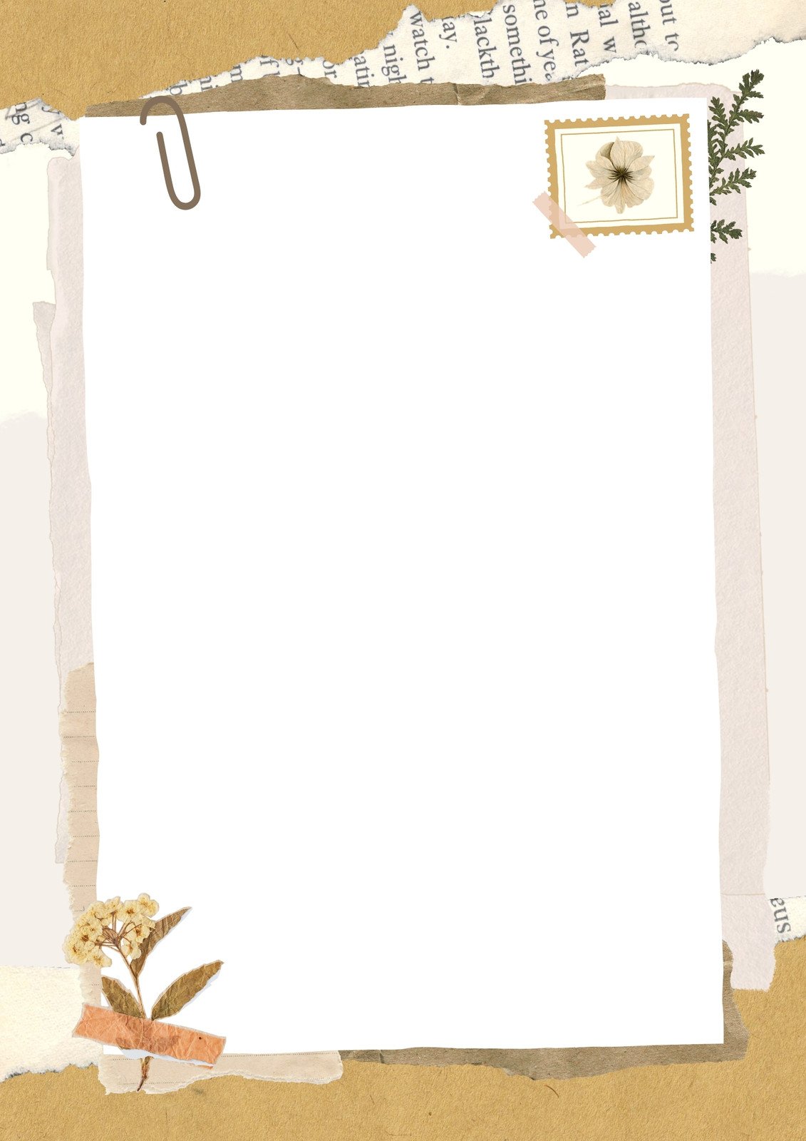 Ripped paper border mockup png handmade background