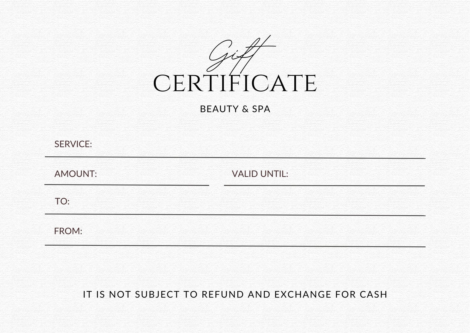 13+ Gift Certificate Size