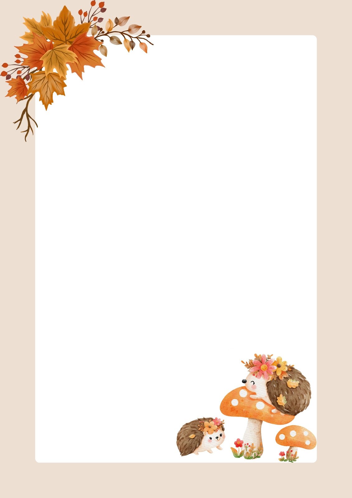 autumn leaf page border
