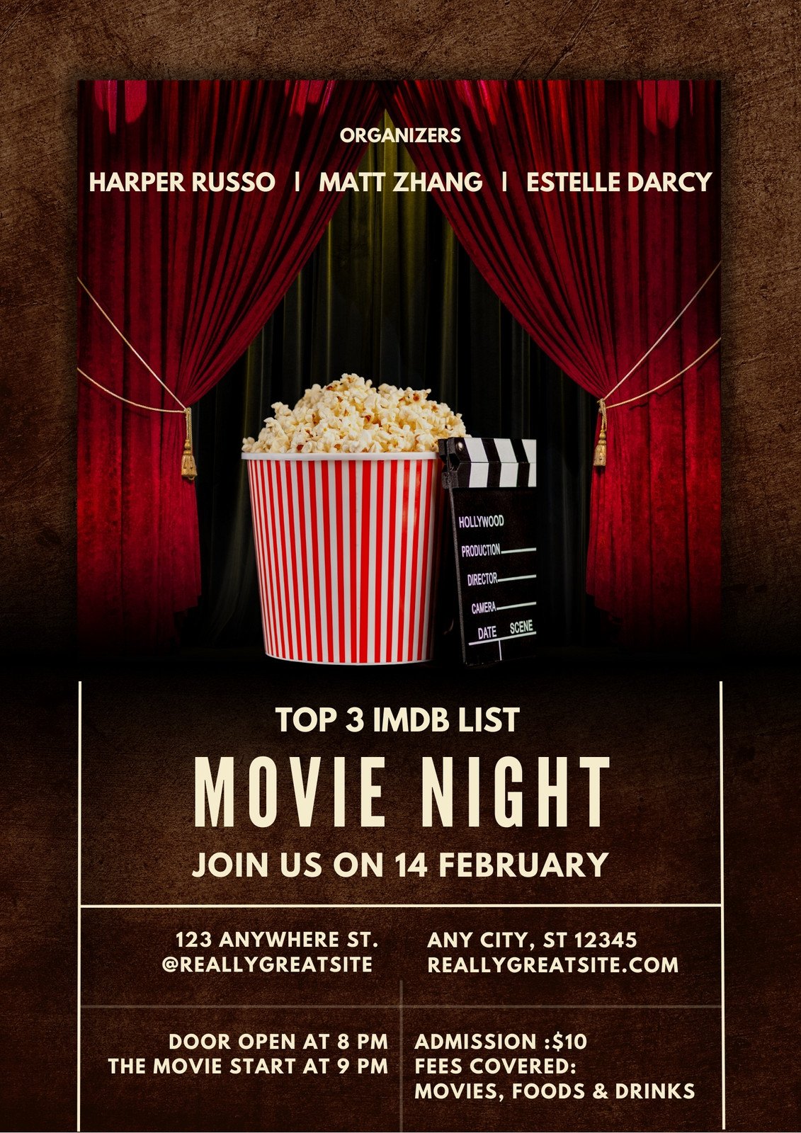 movie night poster template