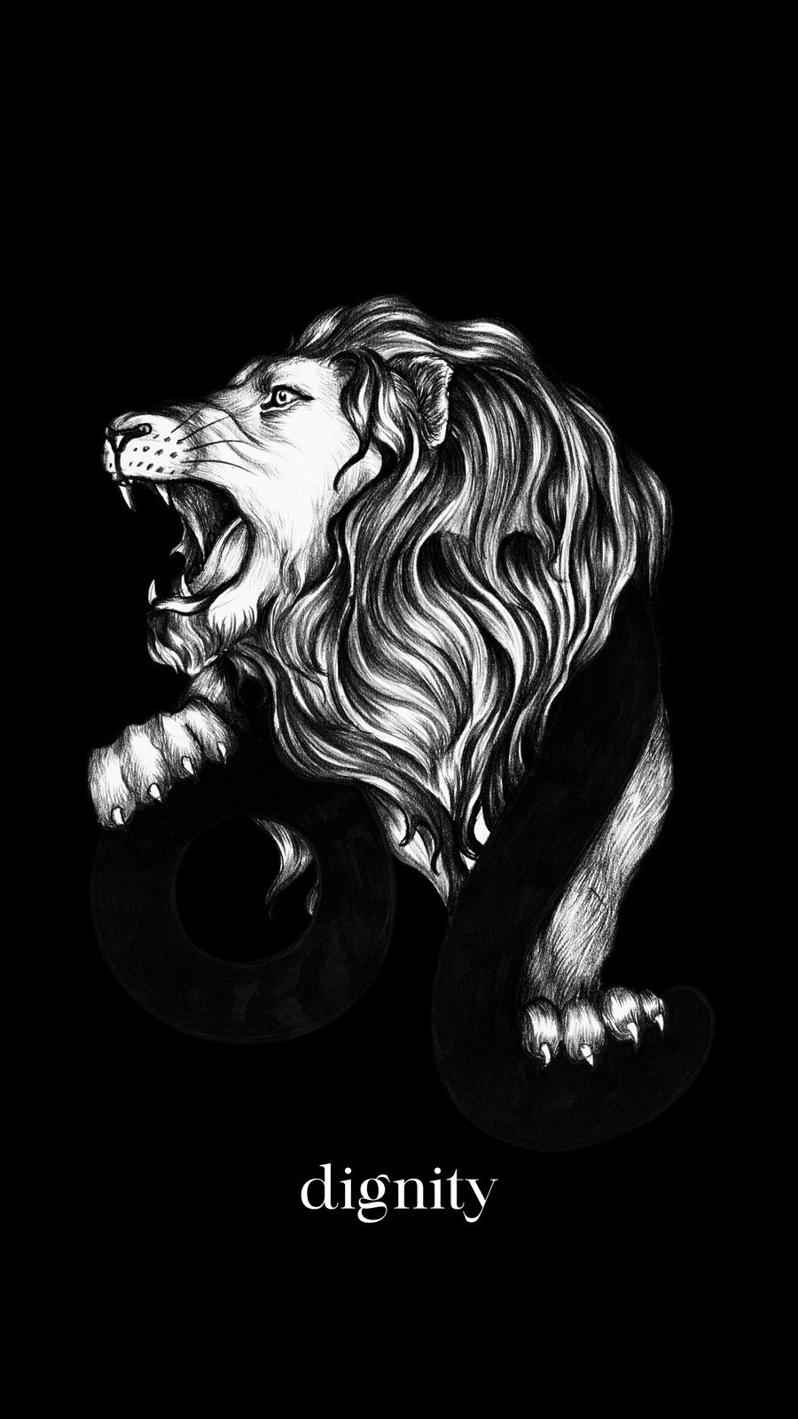 Lion Black Wallpaper for Mobile HD  Black Wallpaper HD