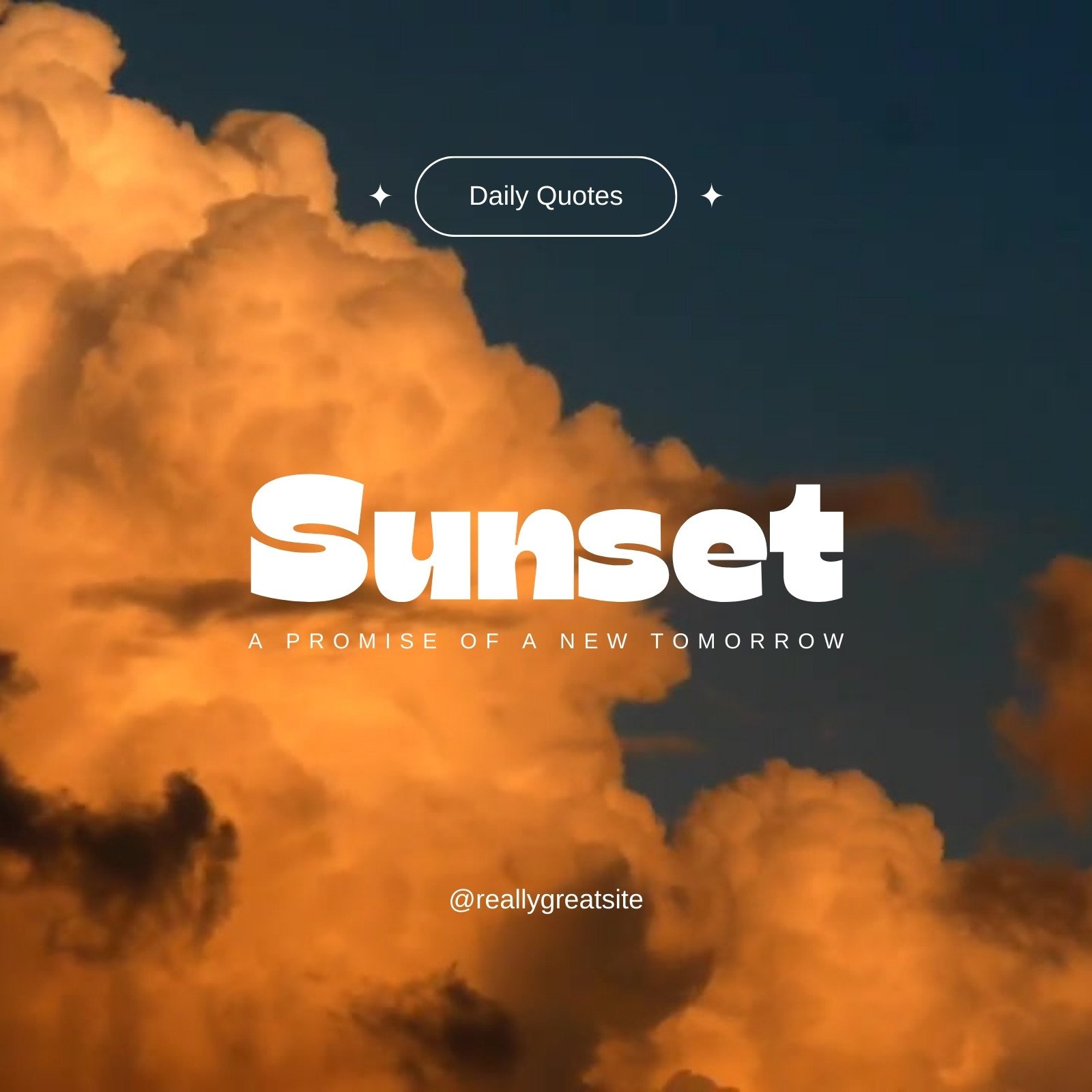Black Aesthetic Quotes Sunset Instagram Template