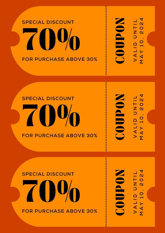 Page 20 - Free, printable, customizable coupon templates | Canva