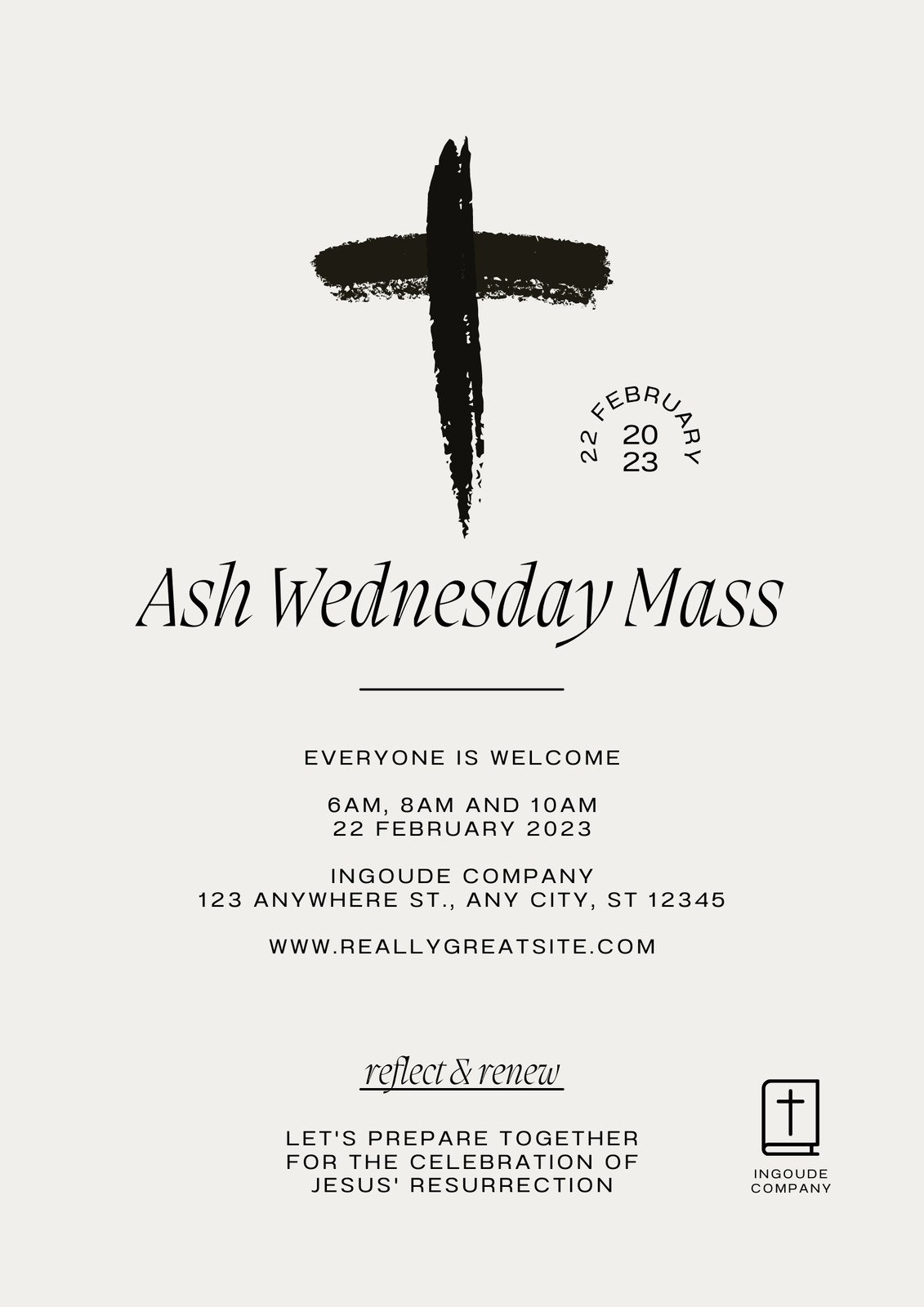 Free and customizable ash wednesday templates