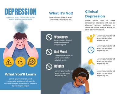 Free mental health brochure templates to edit and print | Canva