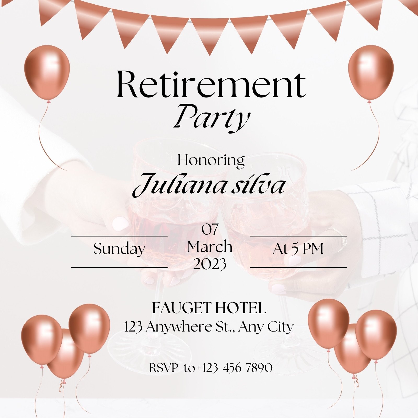 Retirement Invitation Blank Template Polito Weddings