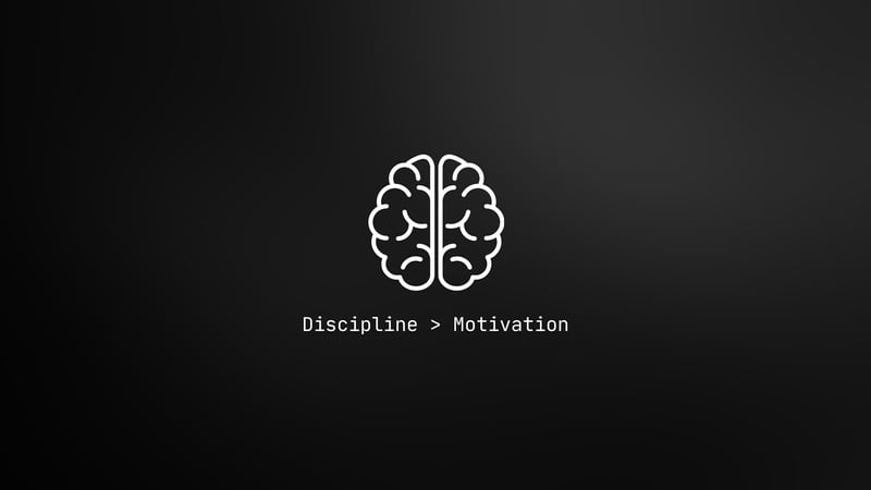 Minimalist Discipline Over Motivation Desktop Wallpaper - Etsy New Zealand