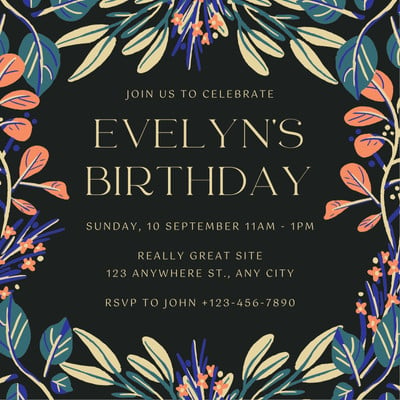 Page 10 - Free and printable birthday invitation templates | Canva