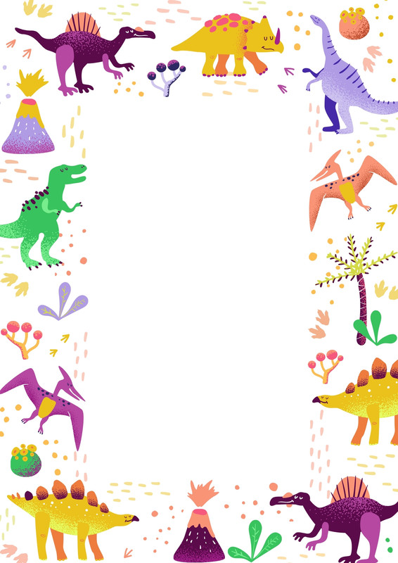 Free and customizable dinosaur templates