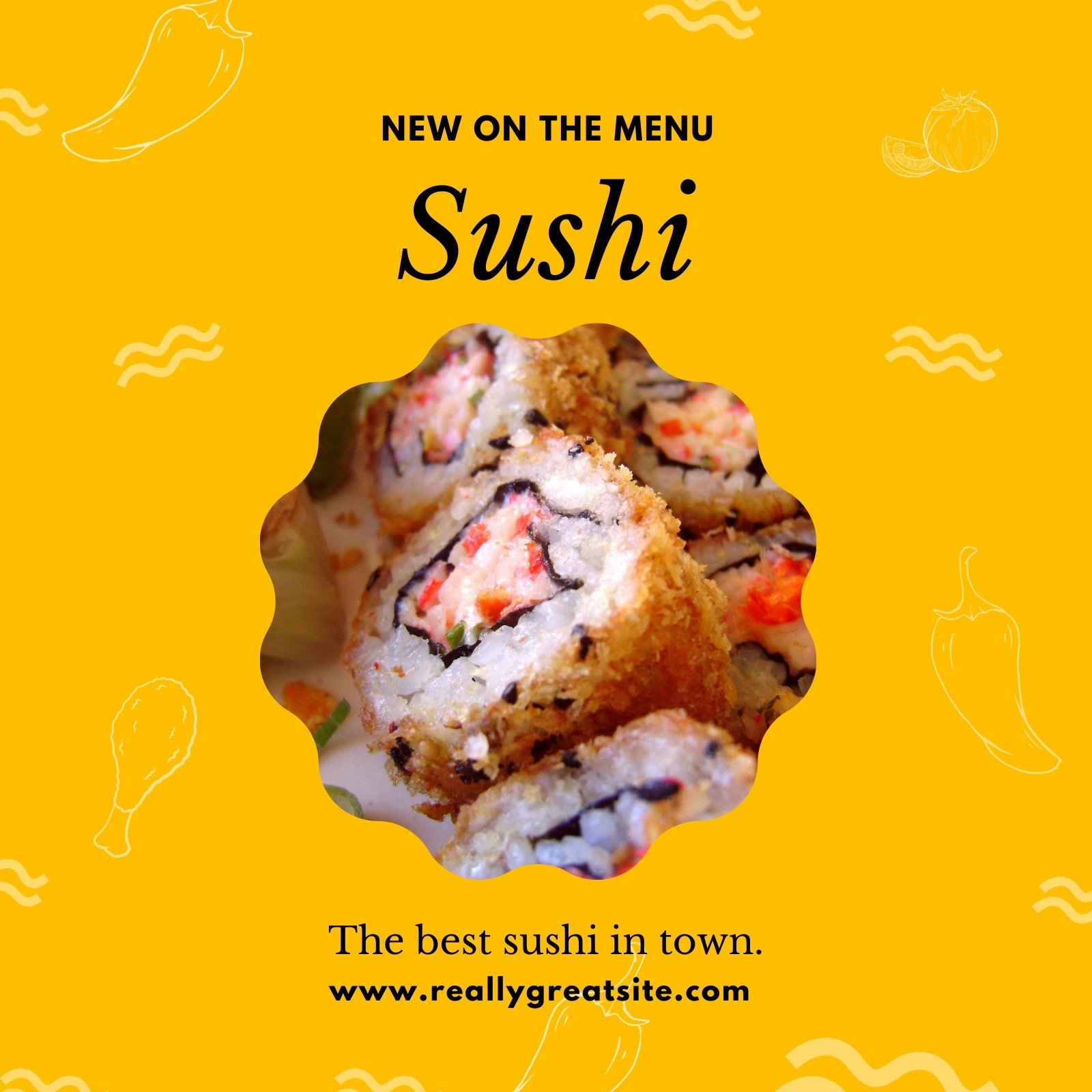 Page 2 - Free and customizable sushi templates