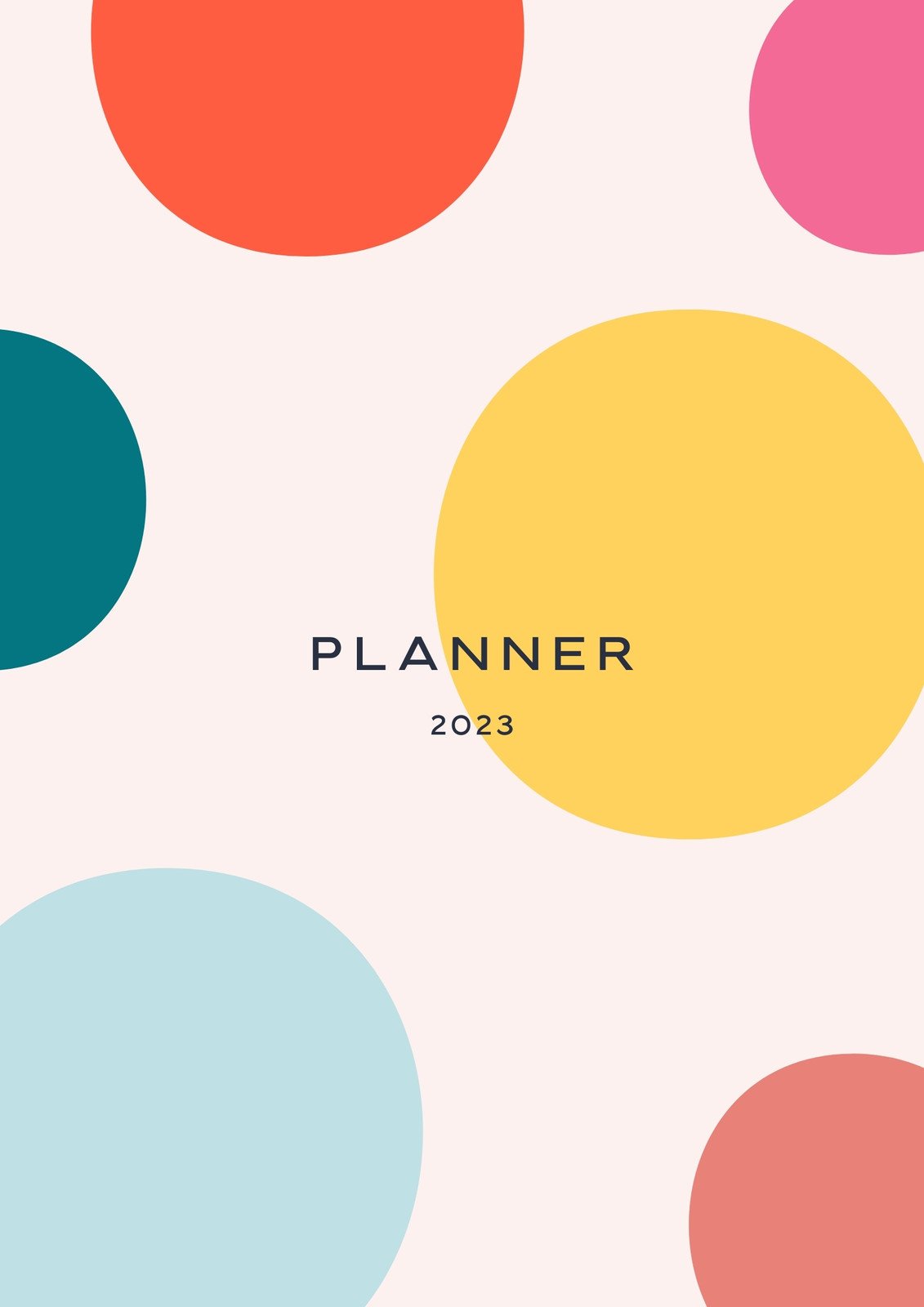 Colorful Retro Cover 2023 Planner