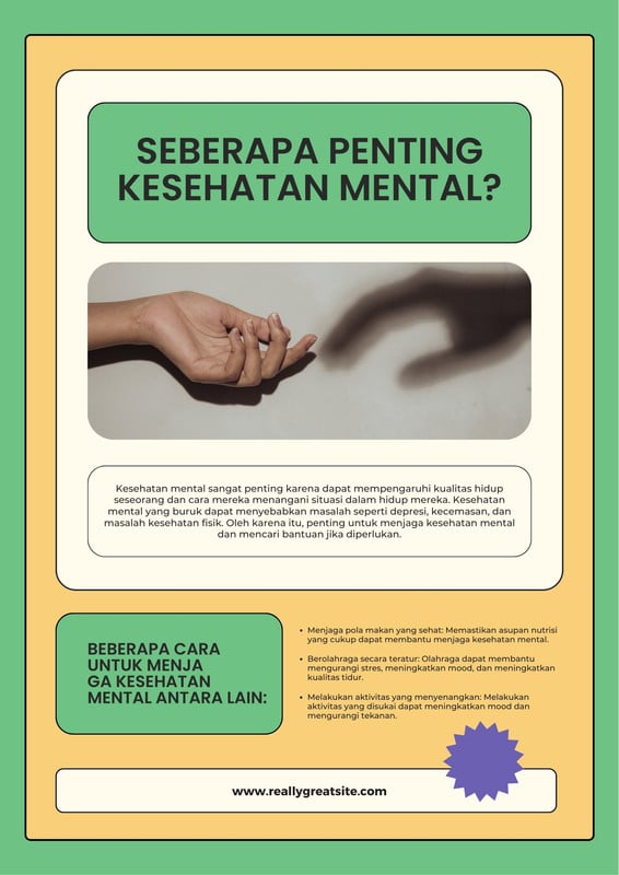 Pilih Poster Kesehatan Mental Gratis Canva