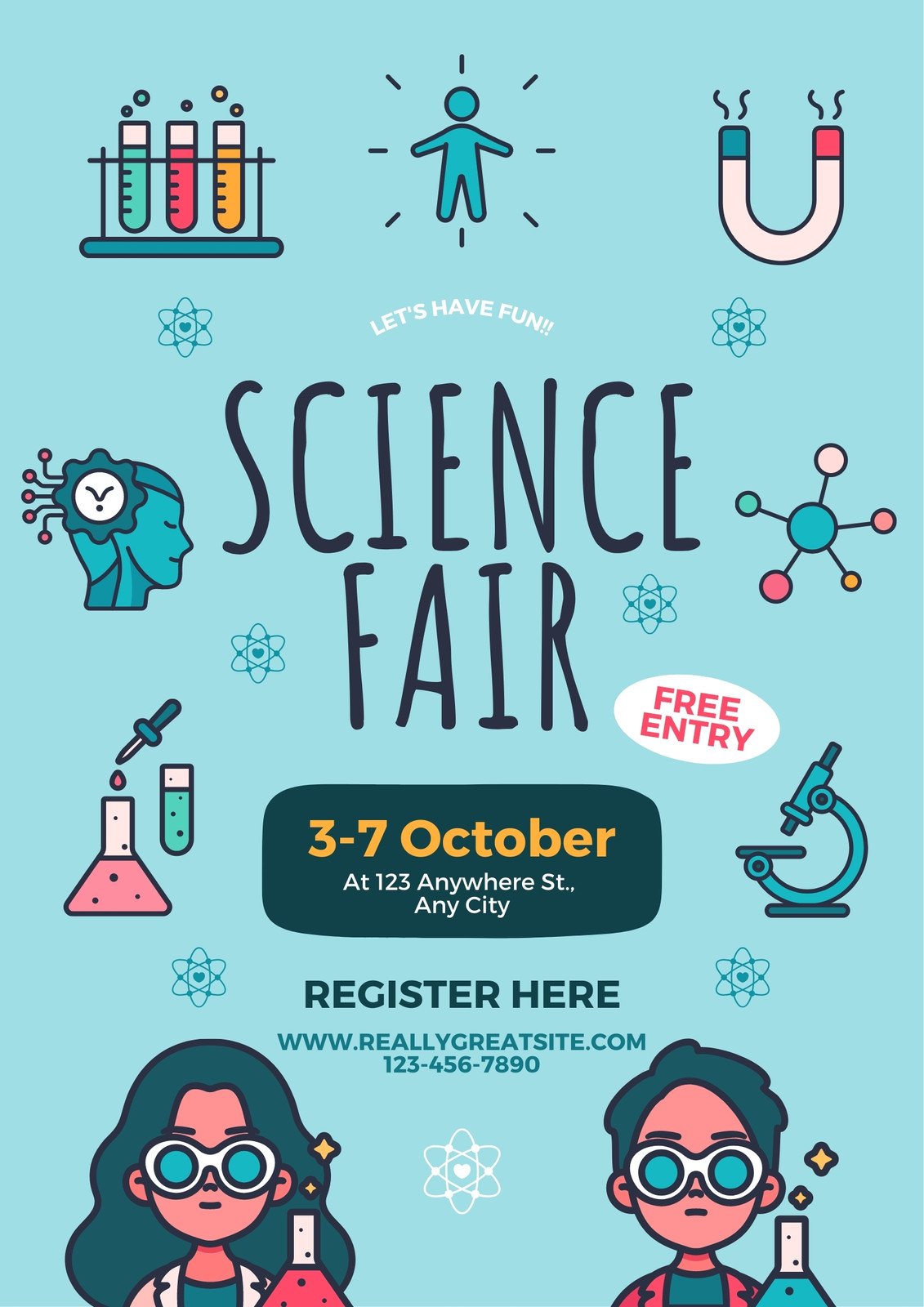 Free printable, customizable science fair poster templates | Canva