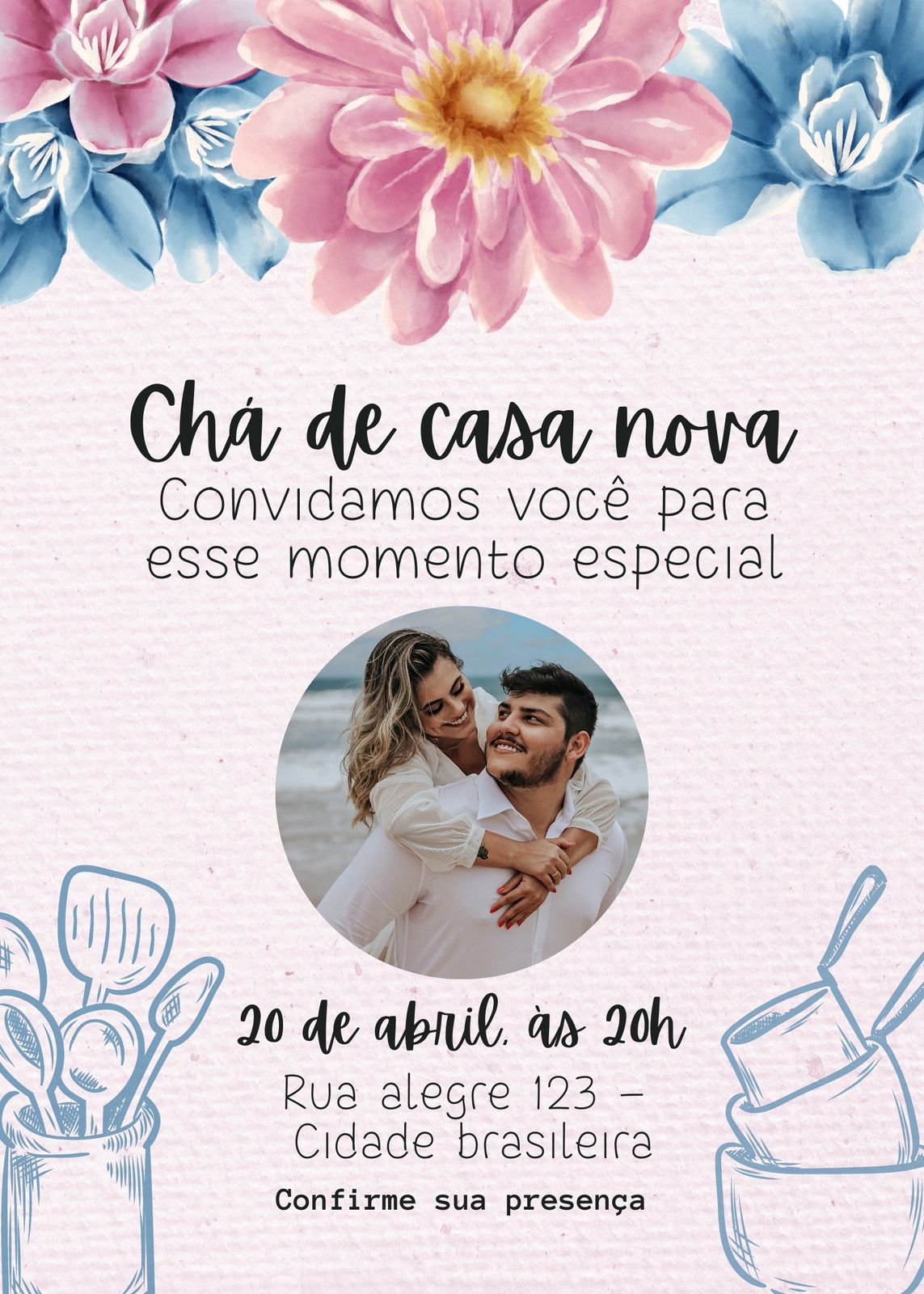 Modelos gratuitos e personaliz veis de ch de casa nova Canva