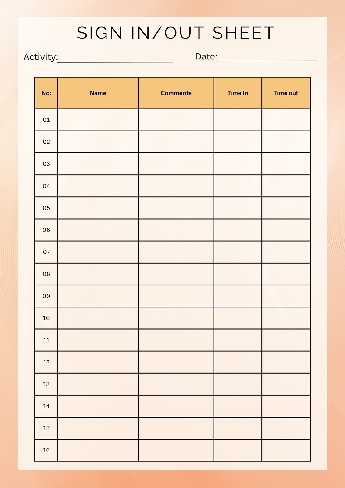 Free and customizable signing templates