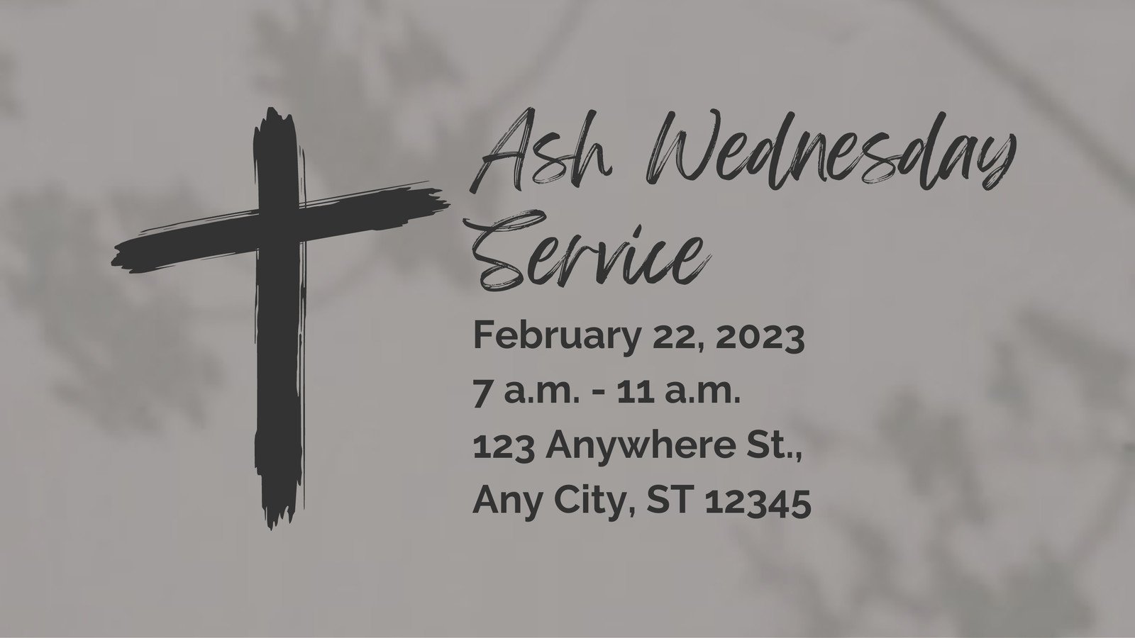 Free and customizable ash wednesday templates