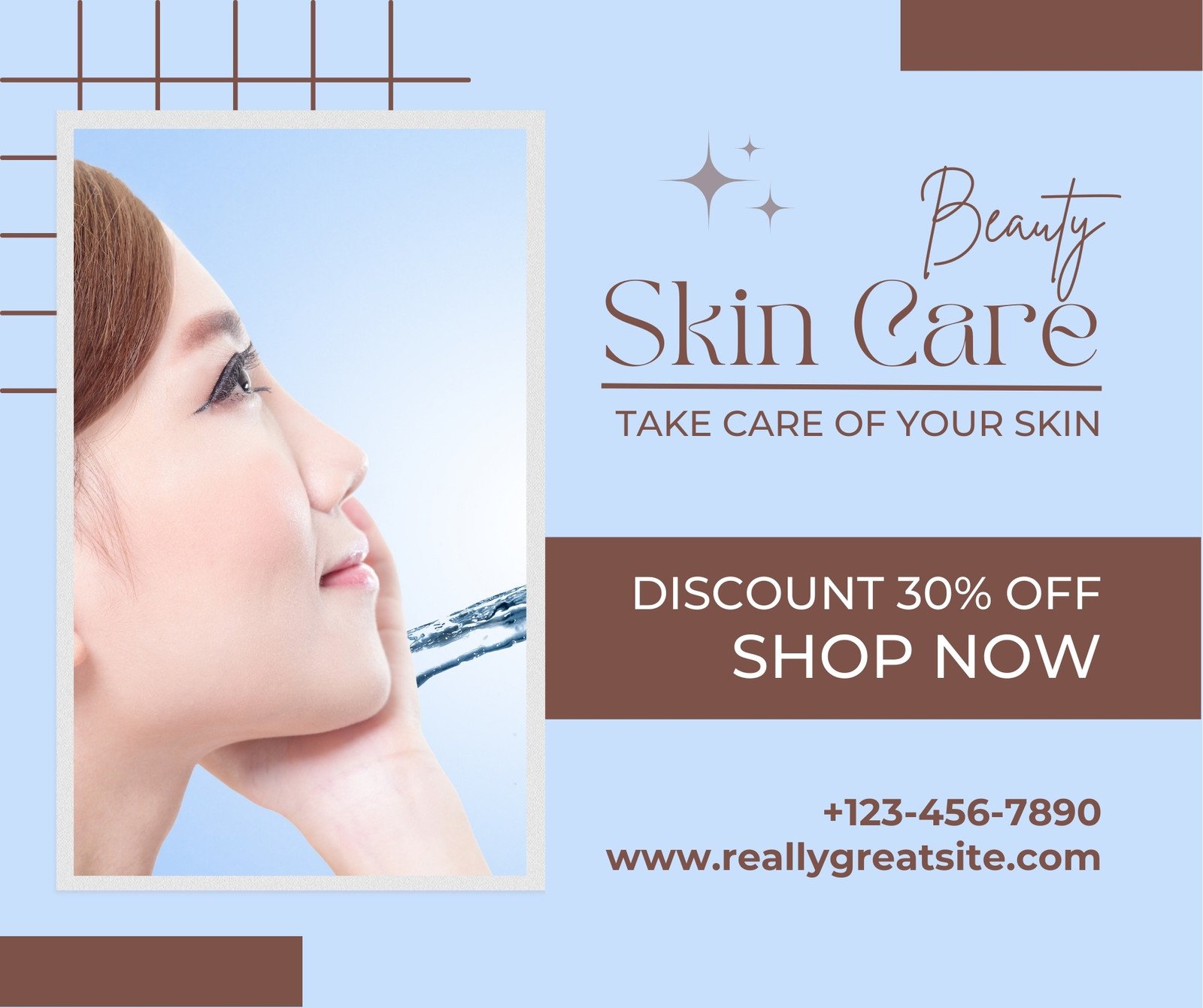skin care banner