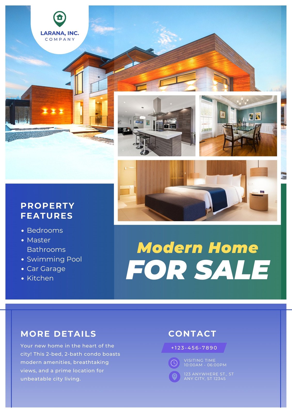 Free custom printable real estate flyer templates