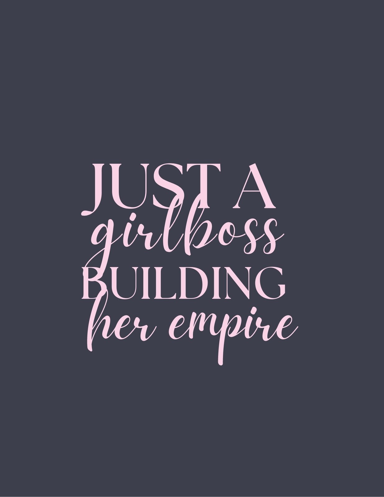 Minimal Girlboss Building Her Empire Notebook