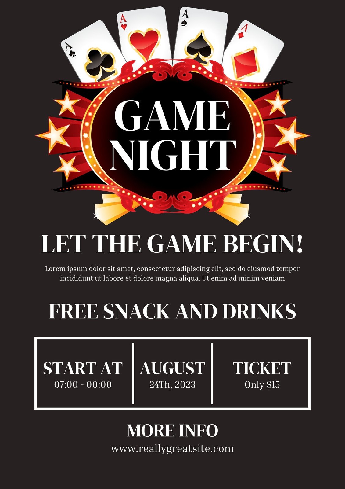 game night flyer background