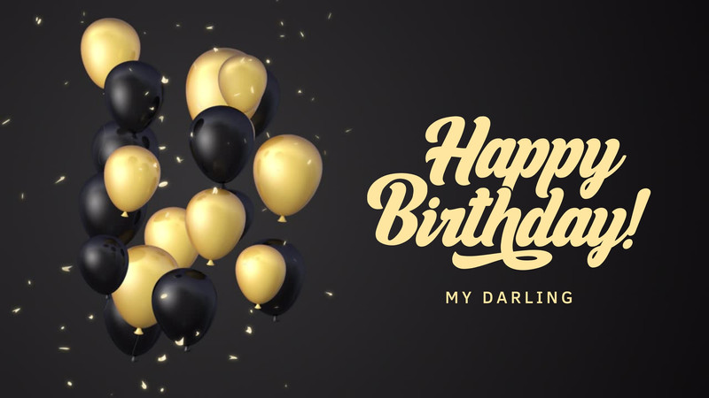 Premium Vector  Golden happy birthday wishes lettering typography with  balloons illustration
