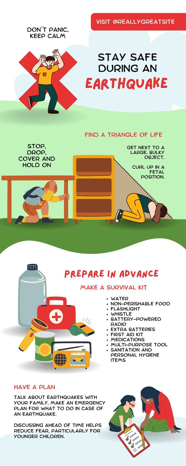 earthquake safety tips triangle of life