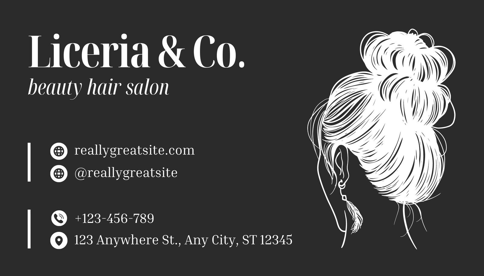 Free custom printable hair salon business card templates | Canva