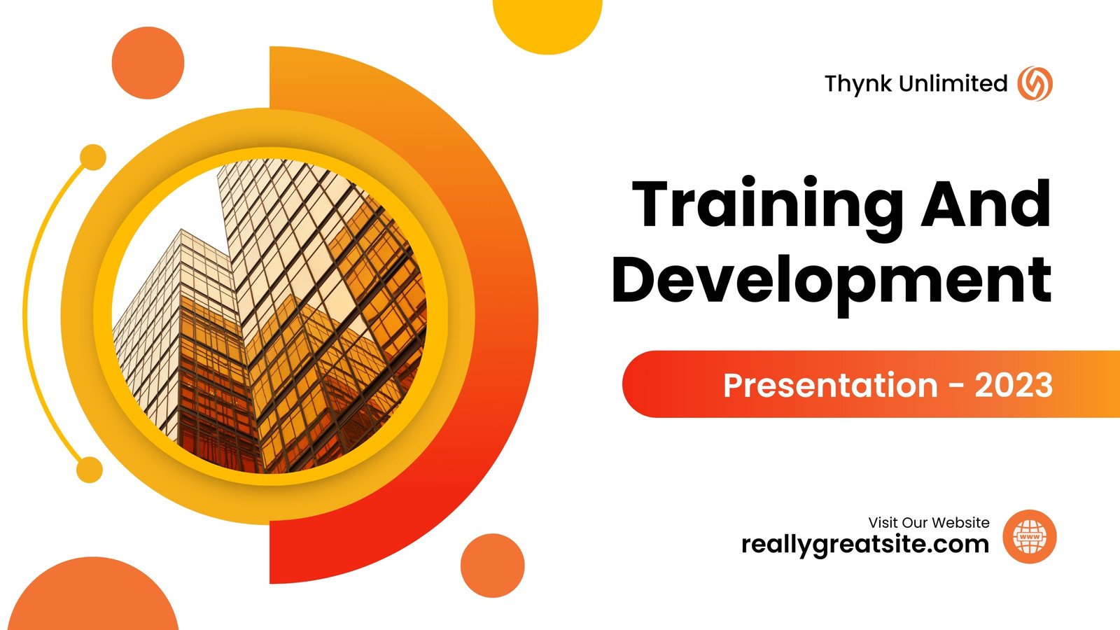 Yellow And White Modern Training And Development Presentation