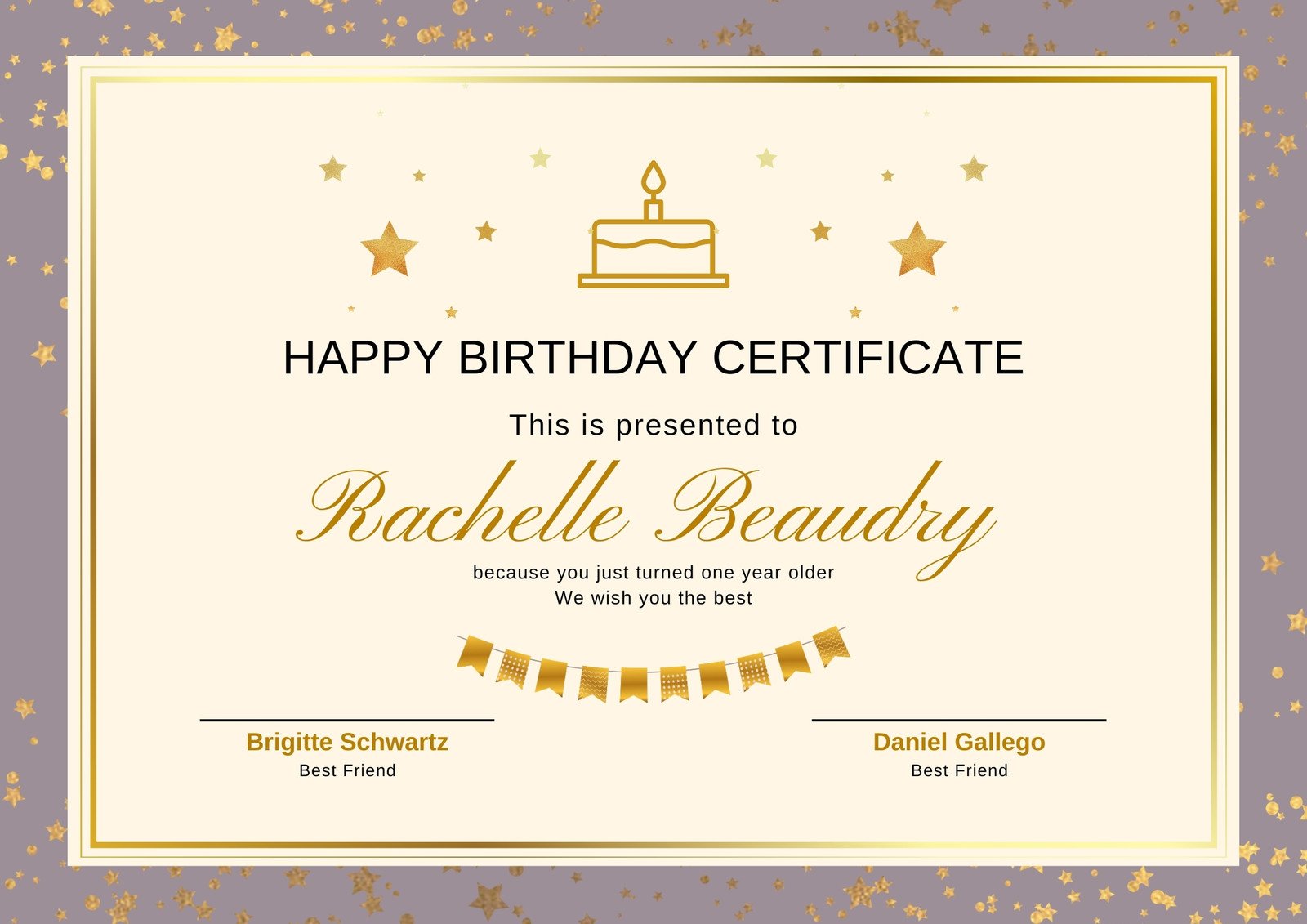 Free printable, customizable birthday certificate templates