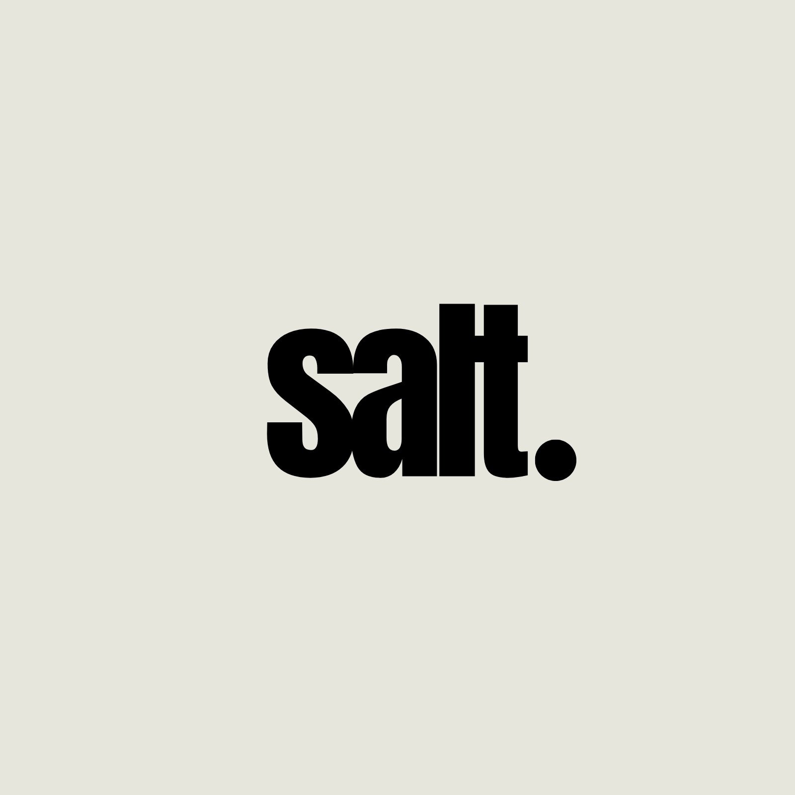 Black And Beige  Minimalist Aesthetic Modern Simple Typography Salt Logo