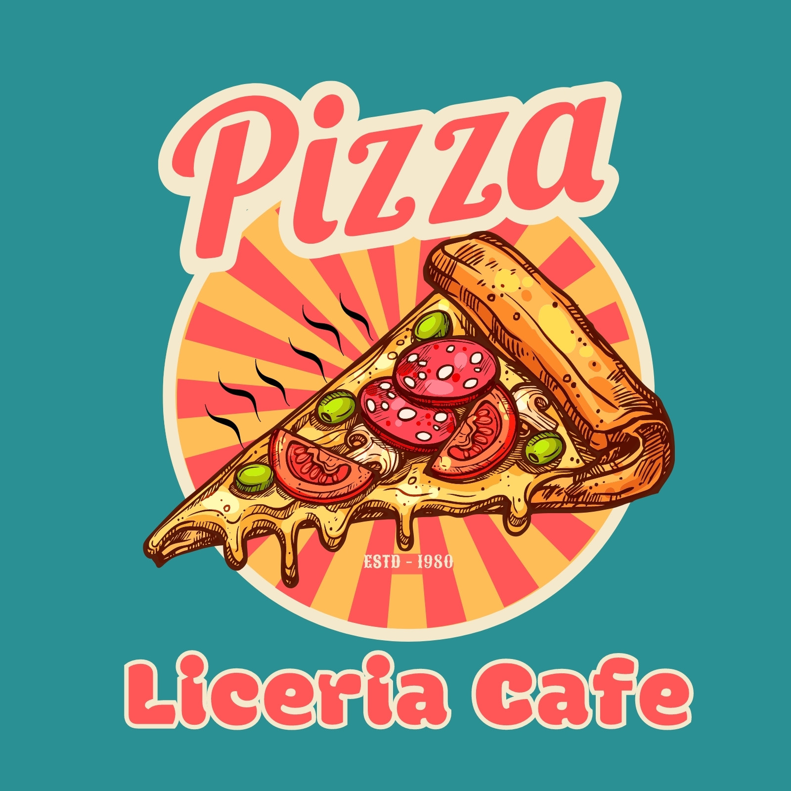red pizza restaurant logos