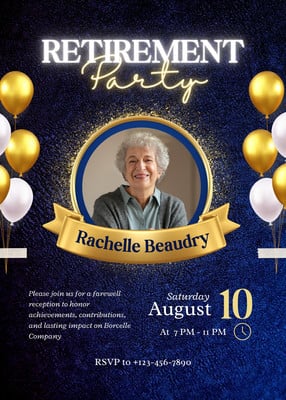 Free custom printable retirement party invitation templates | Canva