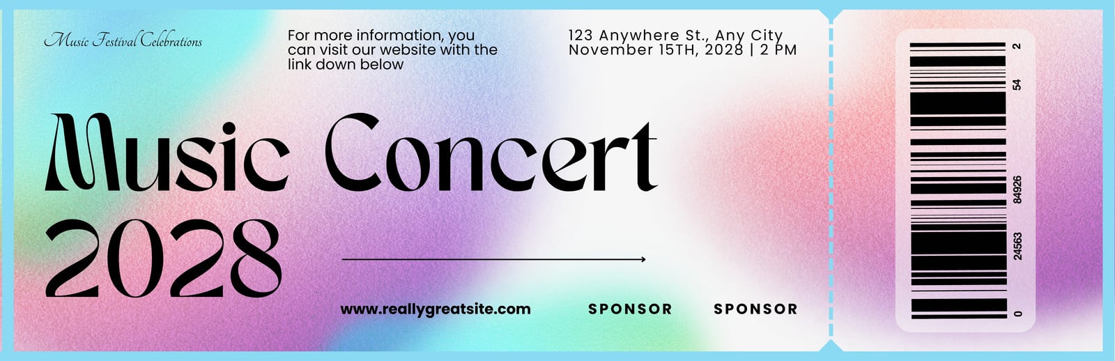blank concert ticket template