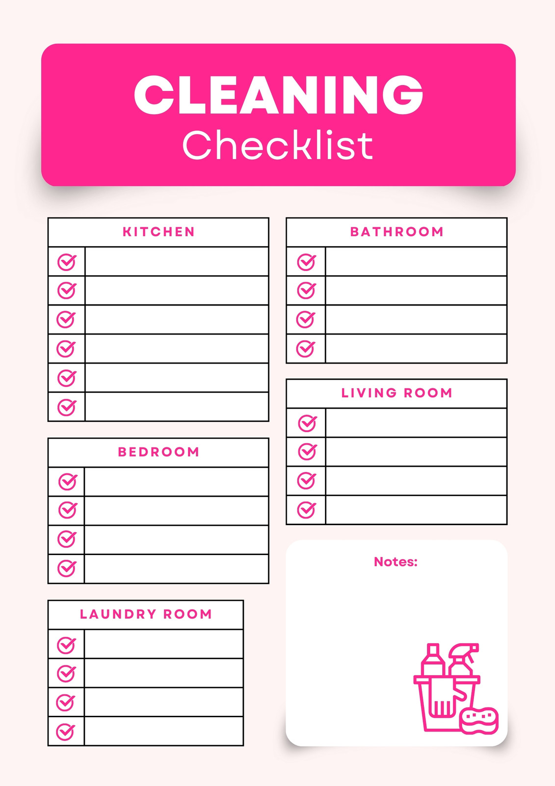 HappyCleans ✨ Professional Cleaning Checklist