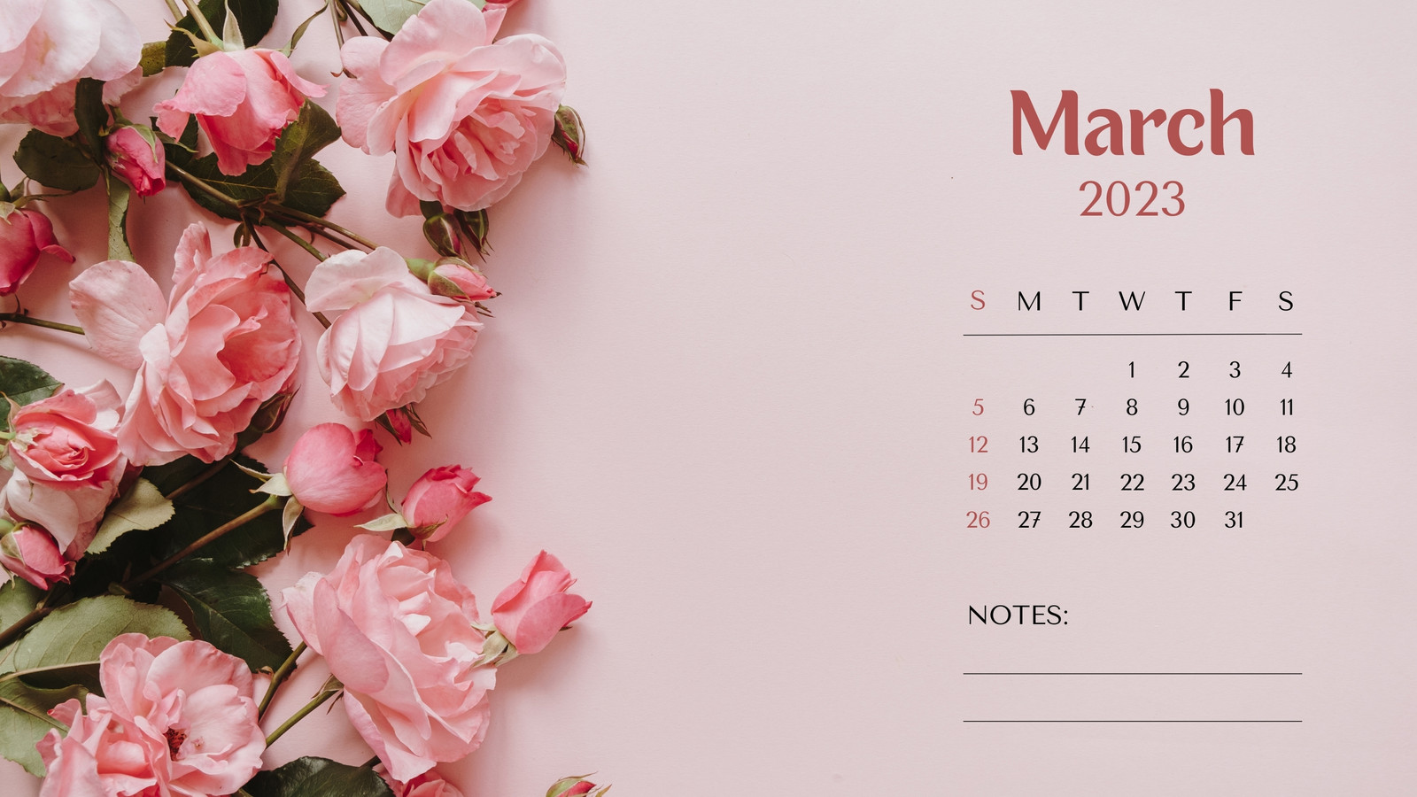 March 2023 Calendar Background for Desktop  PixelsTalkNet