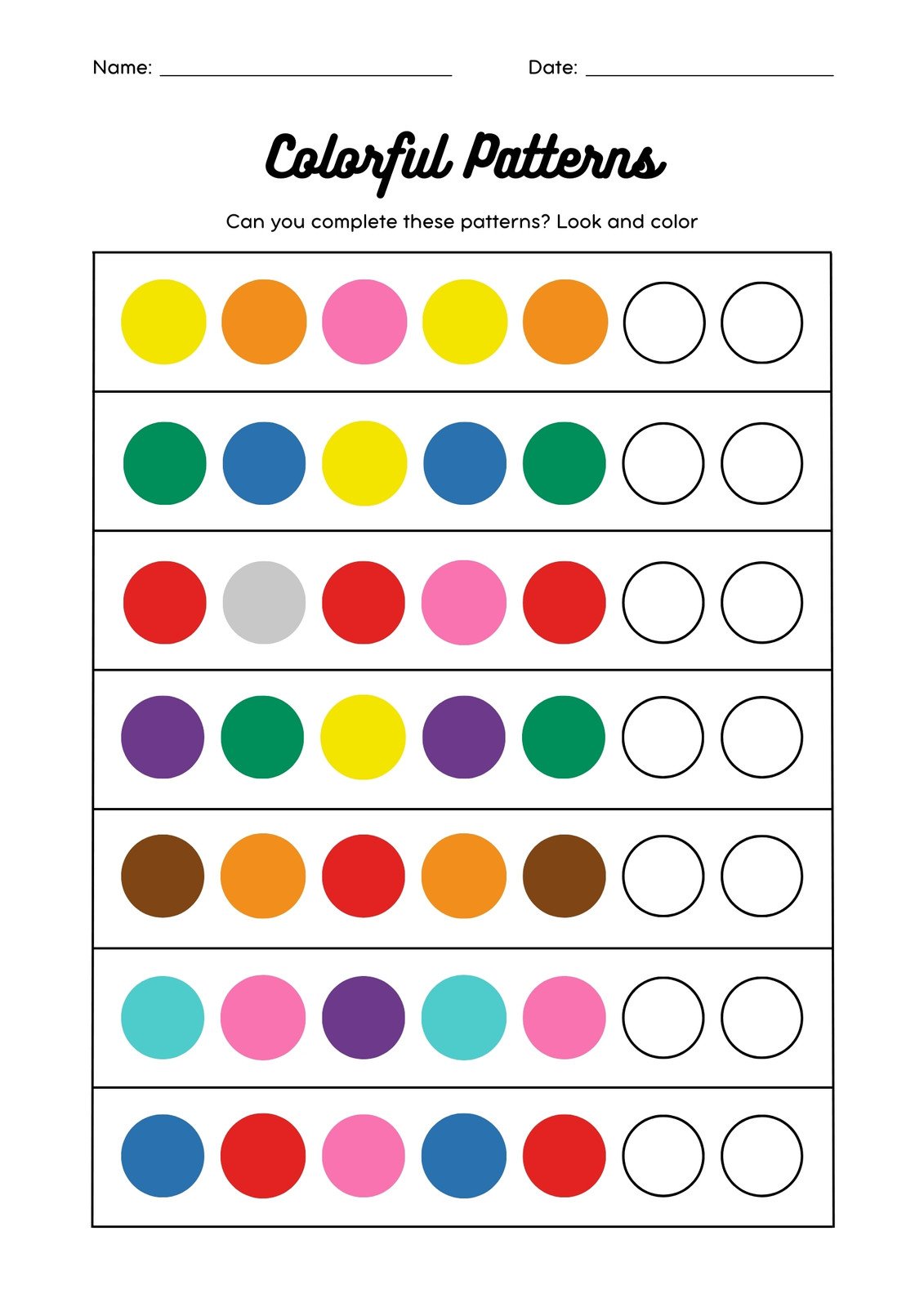 Colors: Assessment 1 Worksheet: Assessment 1, Free Printable PDF for Kids