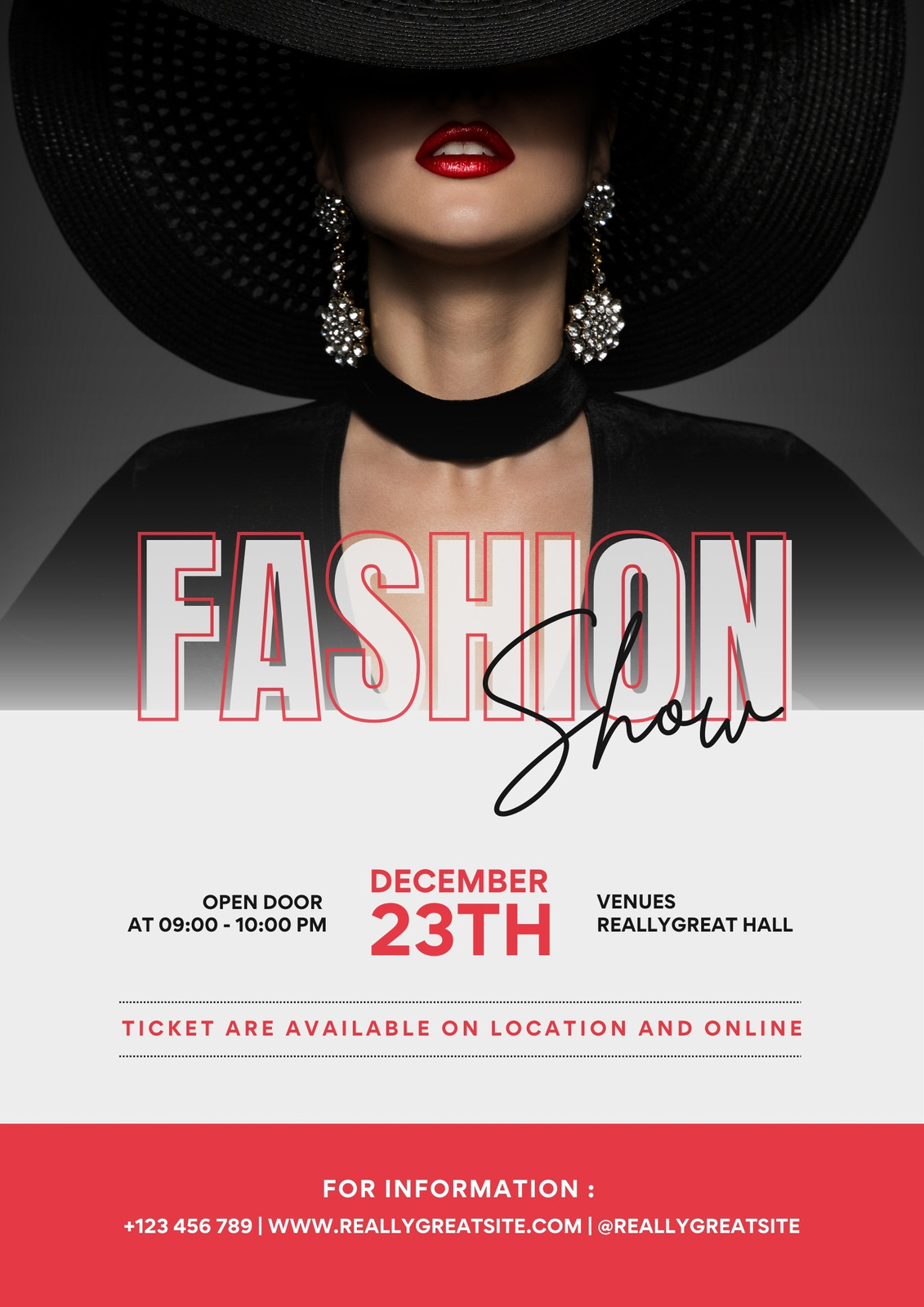 Design this Cool Fashion Show Poster layout online