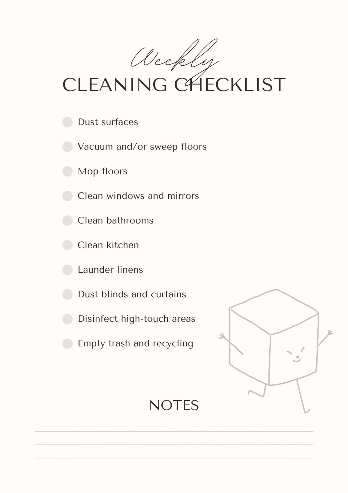 House Cleaning Supplies List