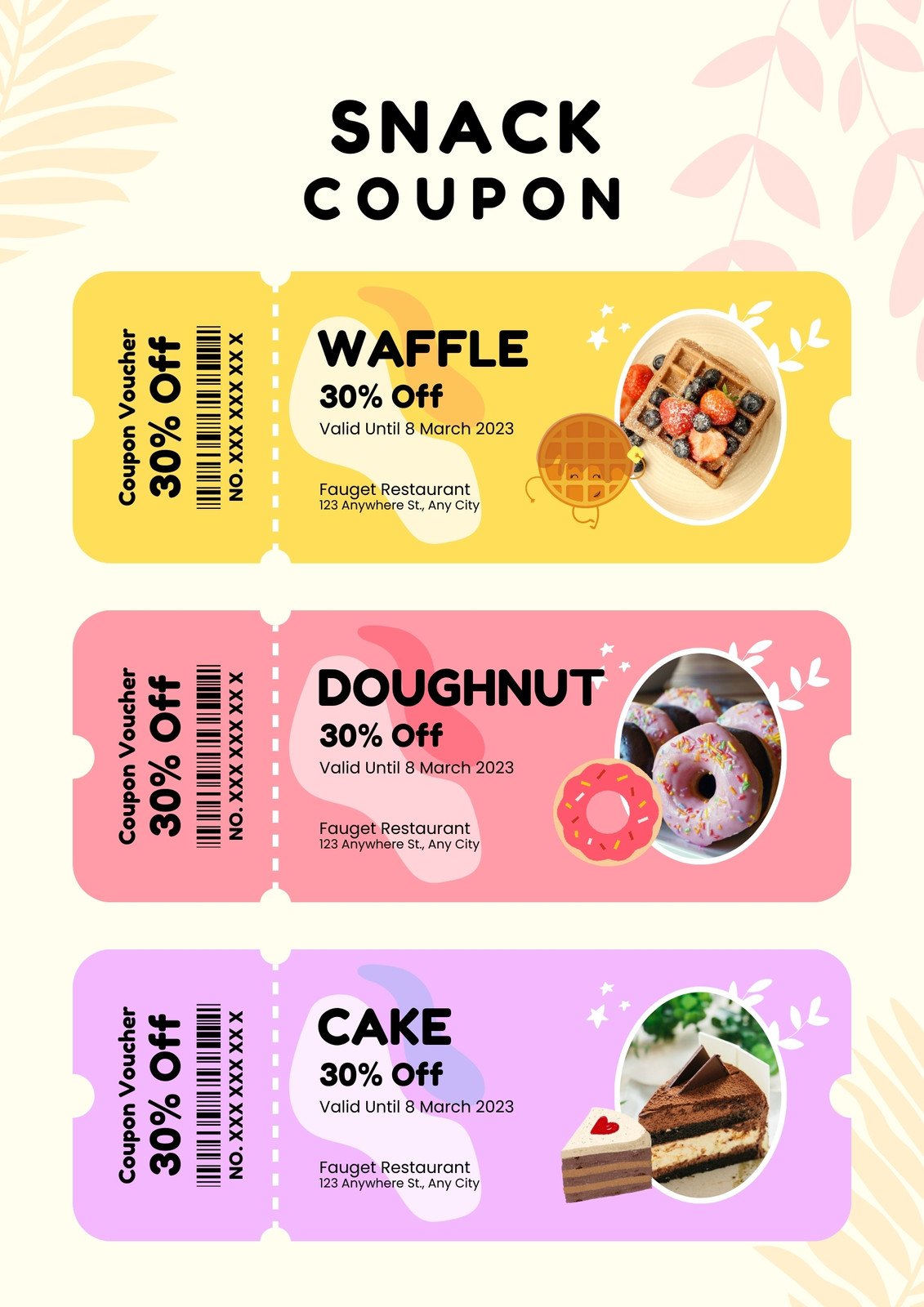 Discounted snack coupons